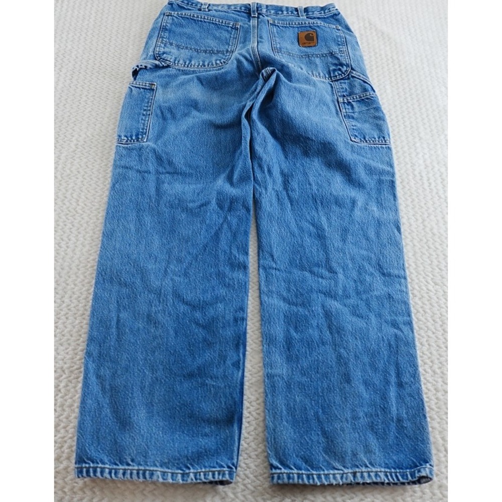 vintage Carhartt Mens Denim Jeans Size 33x32 - Picture 11 of 14